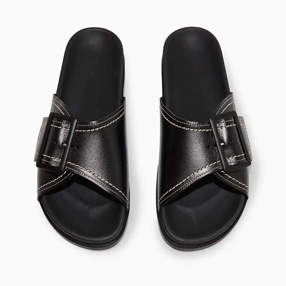 COS Black Sandals with Buckle